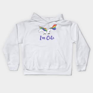 Ice Cream Unicorn - I’m Cute Kids Hoodie